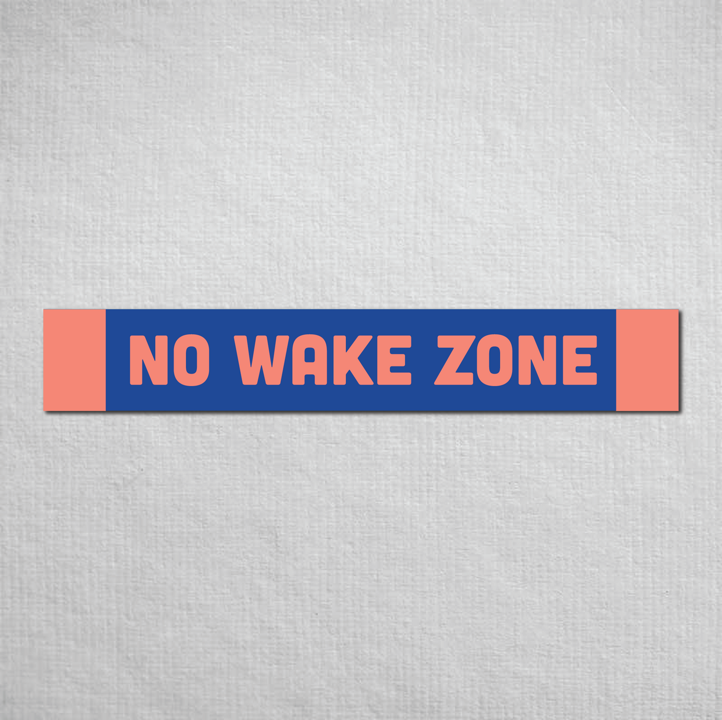 No Wake Zone Metal Sign