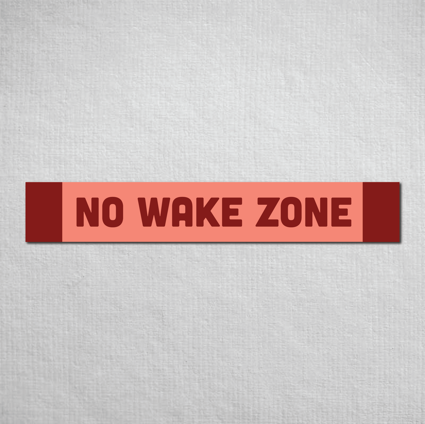 No Wake Zone Metal Sign