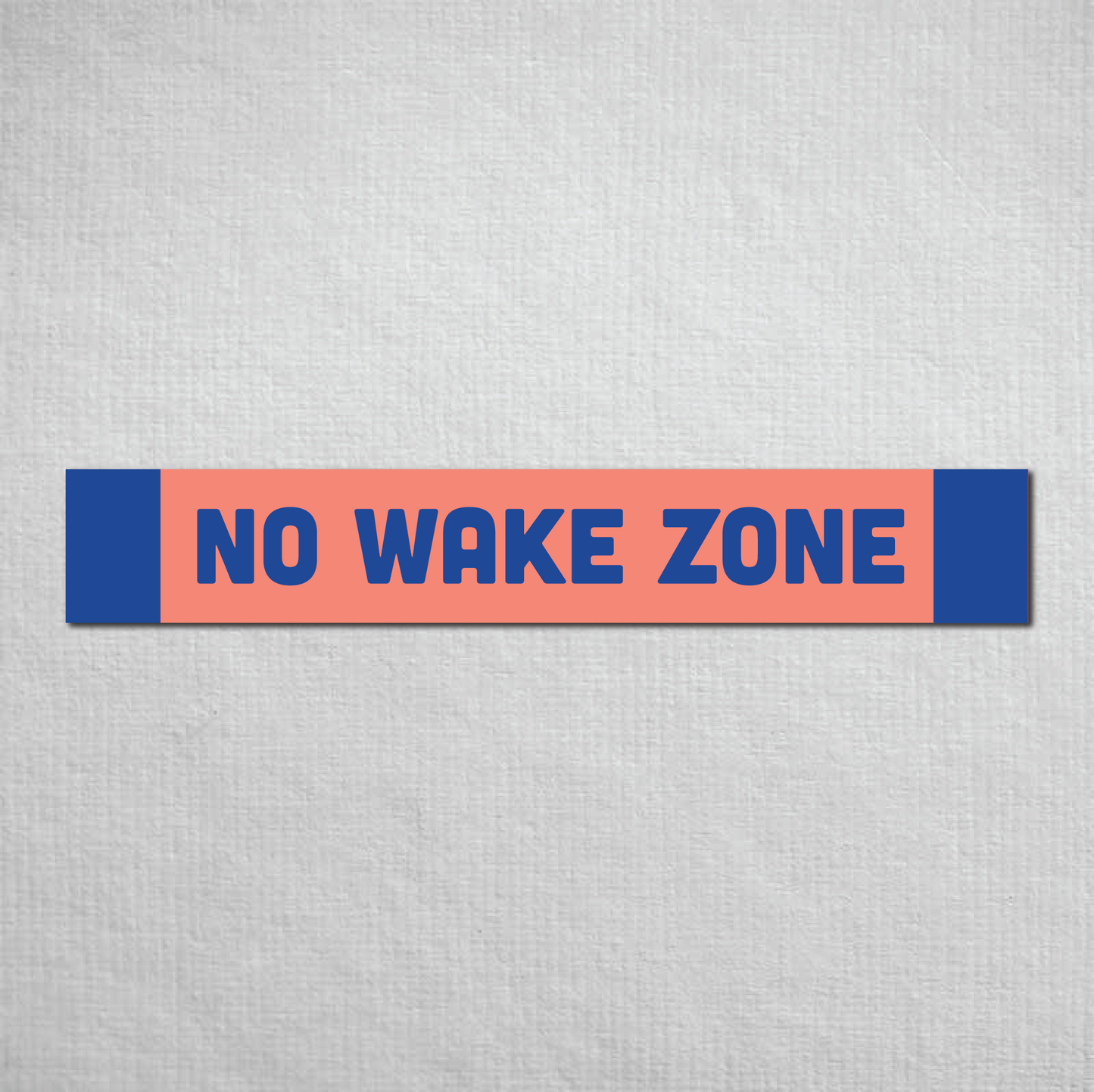 No Wake Zone Metal Sign