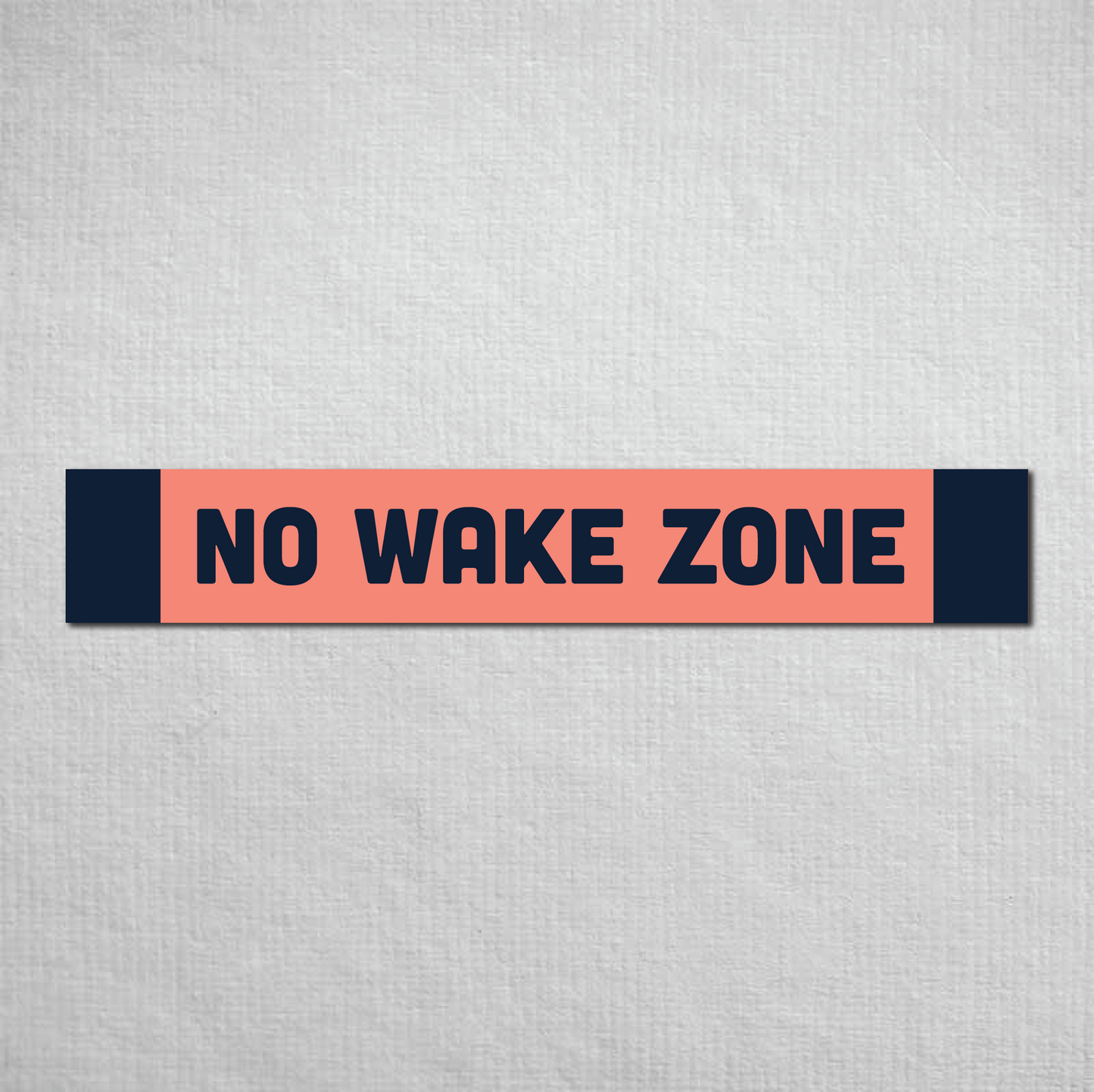 No Wake Zone Metal Sign