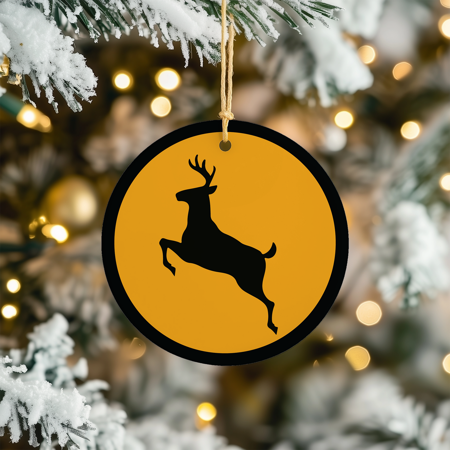 Décoration de sapin de Noël en forme de cerf
