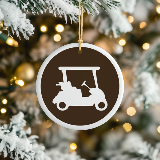 Décoration de Noël en forme de voiturette de golf