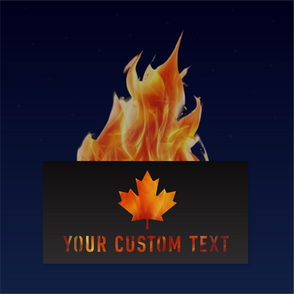Personalization Moose & Maple Leaf Square Fire Pit
