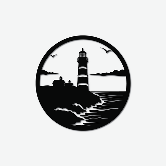 Lighthouse Metal Sign