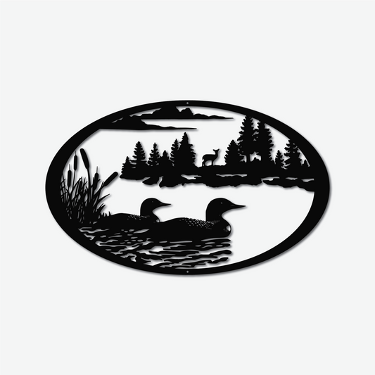 Loon Metal Sign