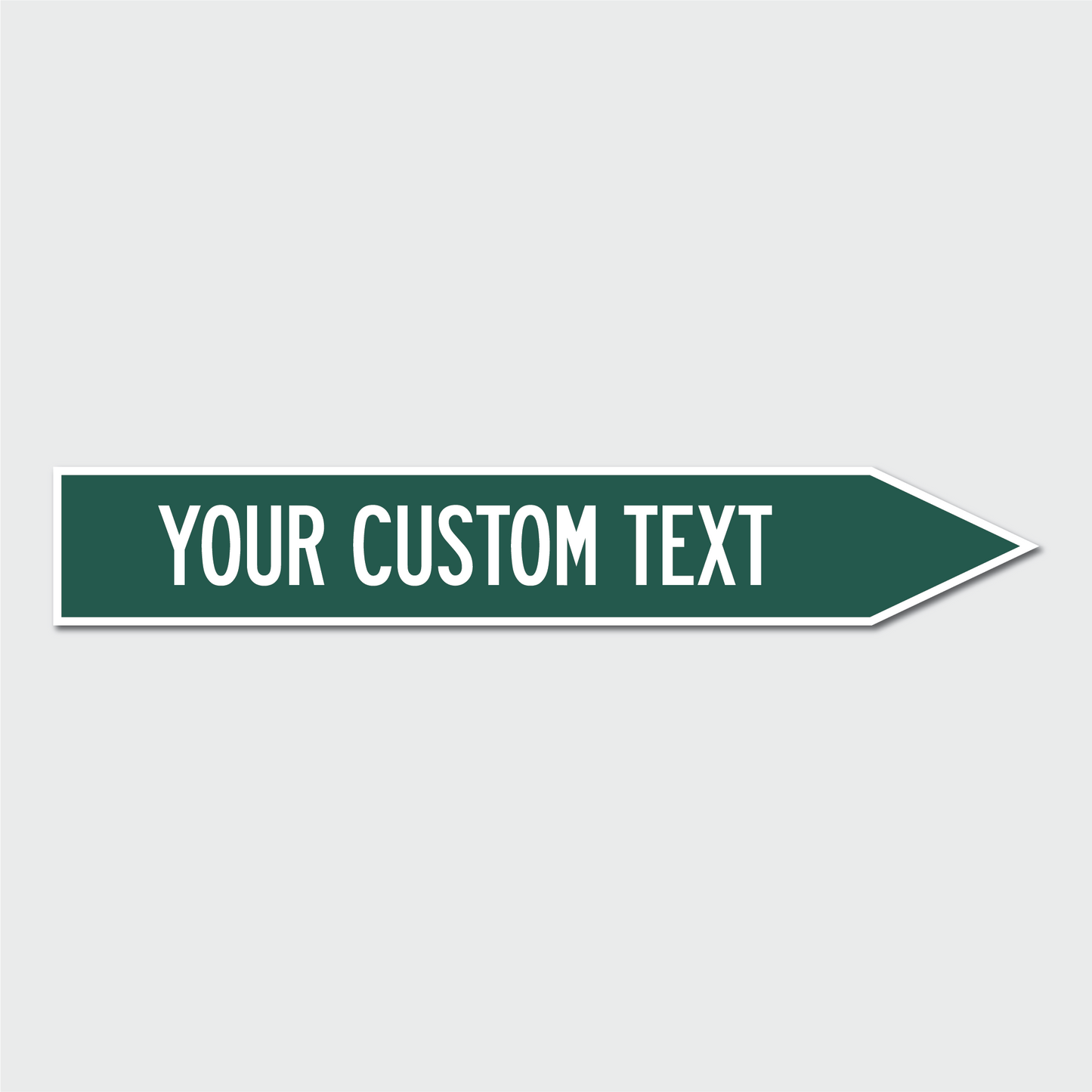 36 x 6" Custom Reflective Metal Arrow Street Sign