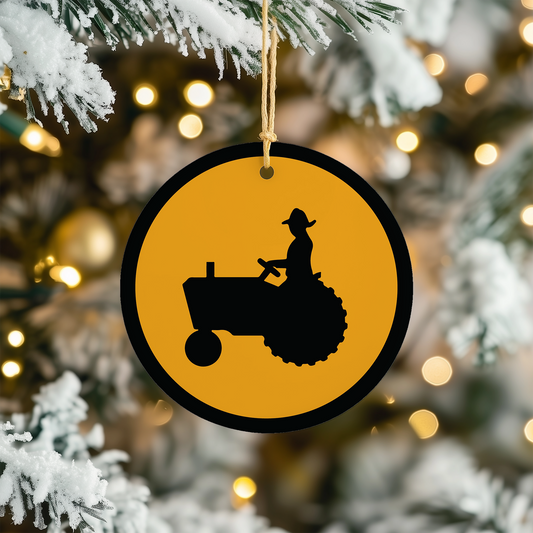Décoration de sapin de Noël en forme de tracteur