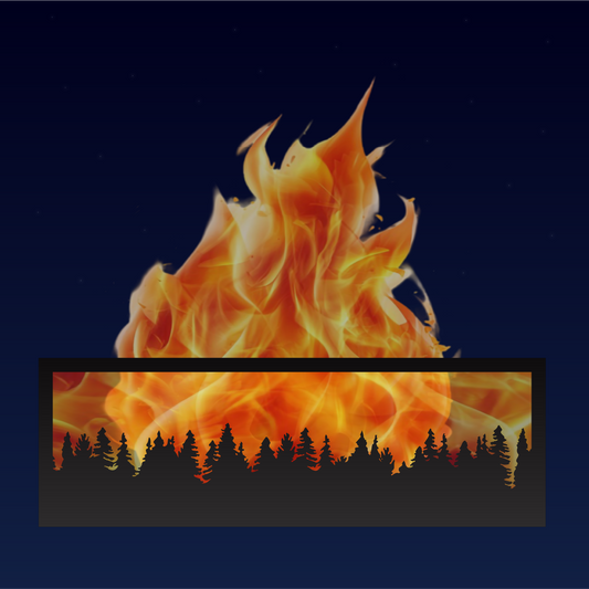 Tree Line Square Metal Firepit