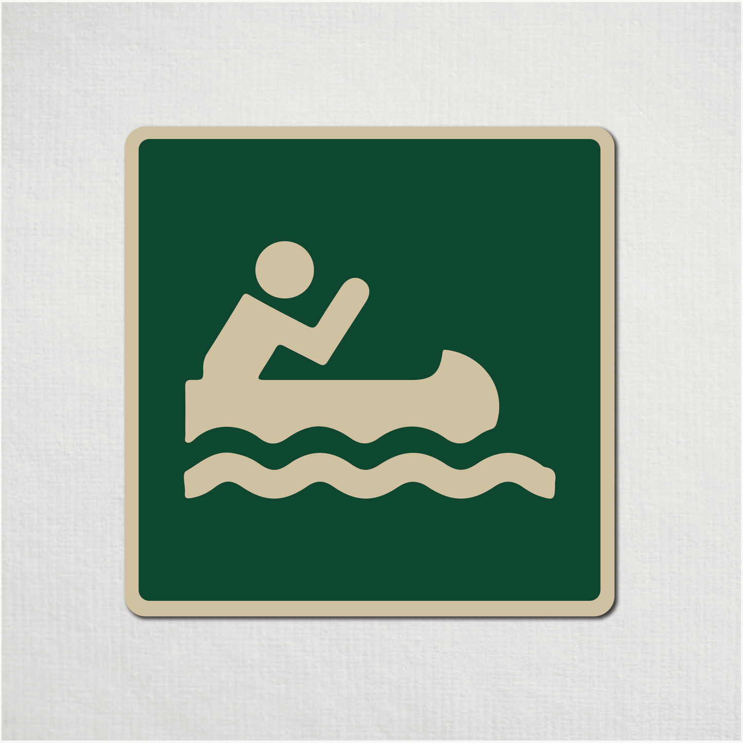 Panneau en métal pour canoë